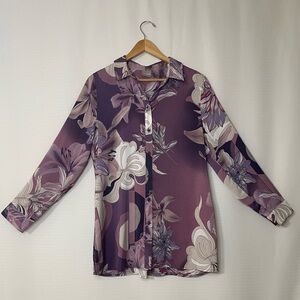 Chico's Purple Floral Blouse